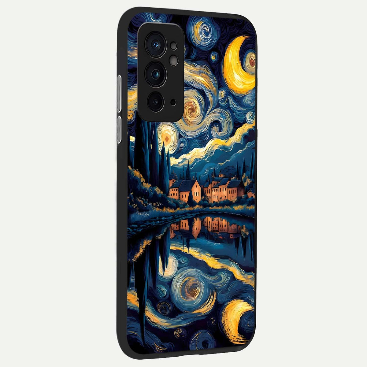 Starry Sky Serenity back cover For OnePlus 9RT slim fit glass case with vibrant aesthetic design