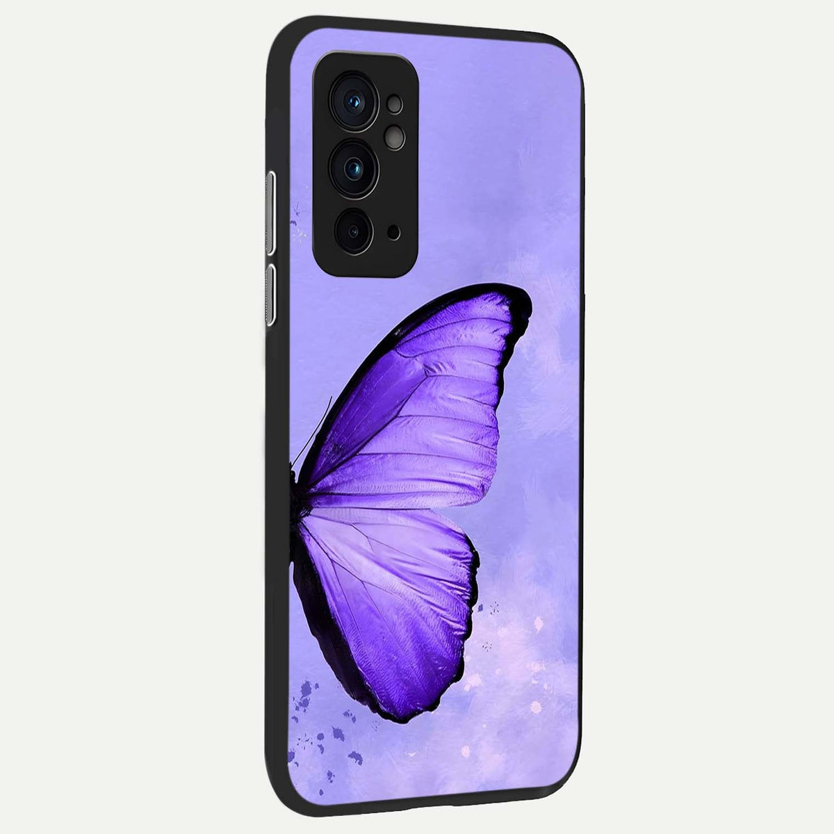 Violet Dream Wing back cover For OnePlus 9RT slim fit glass case with vibrant aesthetic design