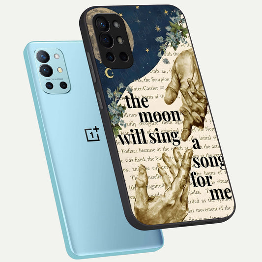 Aesthetic Divine phone case For OnePlus 9R showing premium glass back cover with detailed artwork