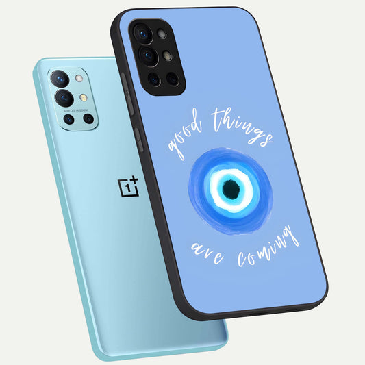 Bright Future Ahead phone case For OnePlus 9R showing premium glass back cover with detailed artwork