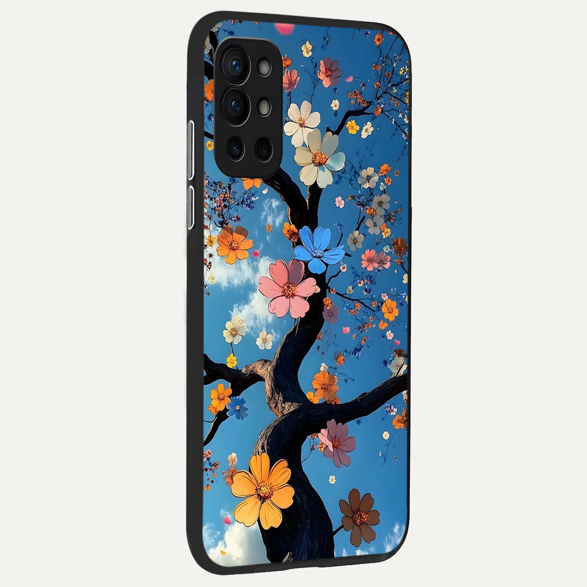 Blossom Dream Sky back cover For OnePlus 9R slim fit glass case with vibrant aesthetic design