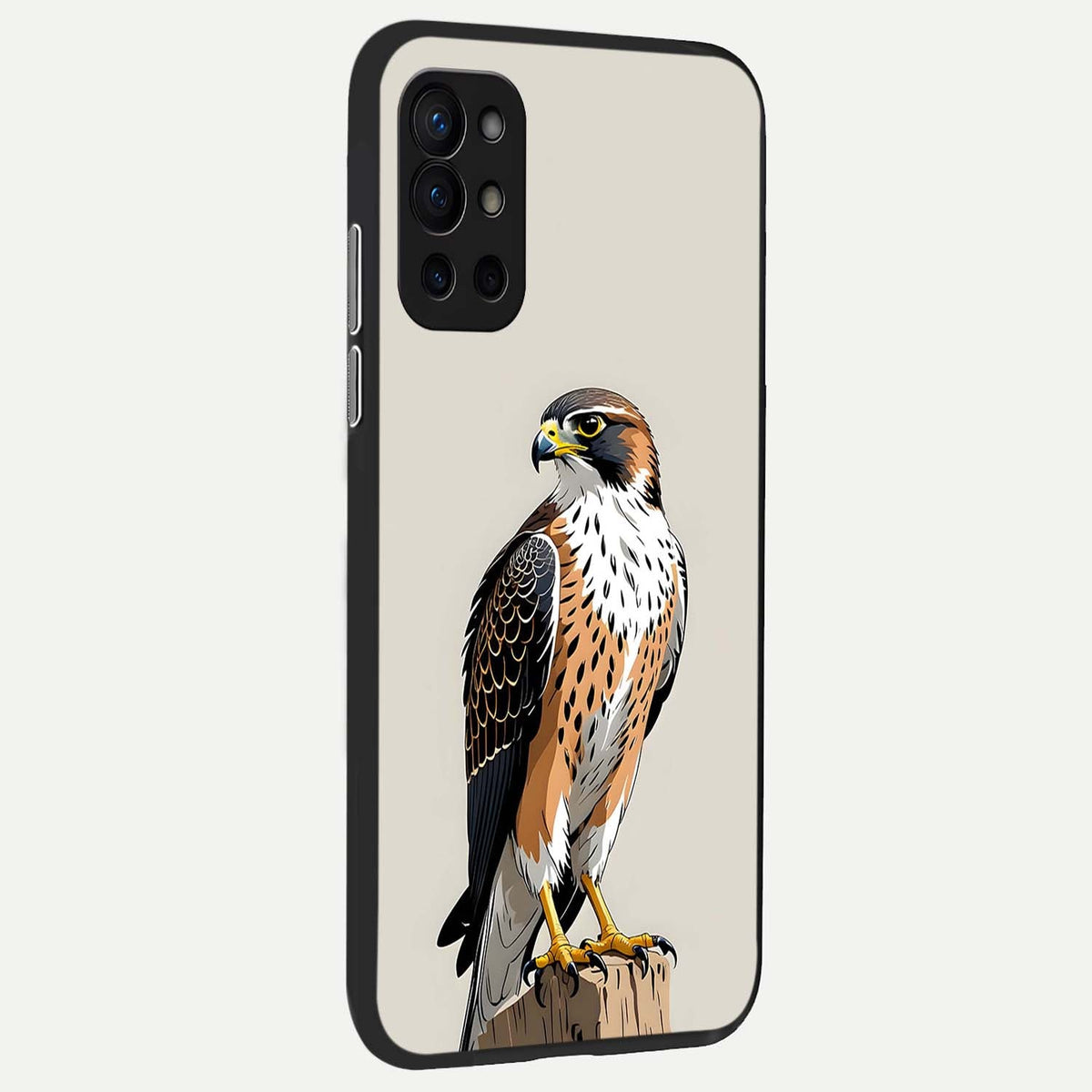 Clever Eagle back cover For OnePlus 9R slim fit glass case with vibrant aesthetic design