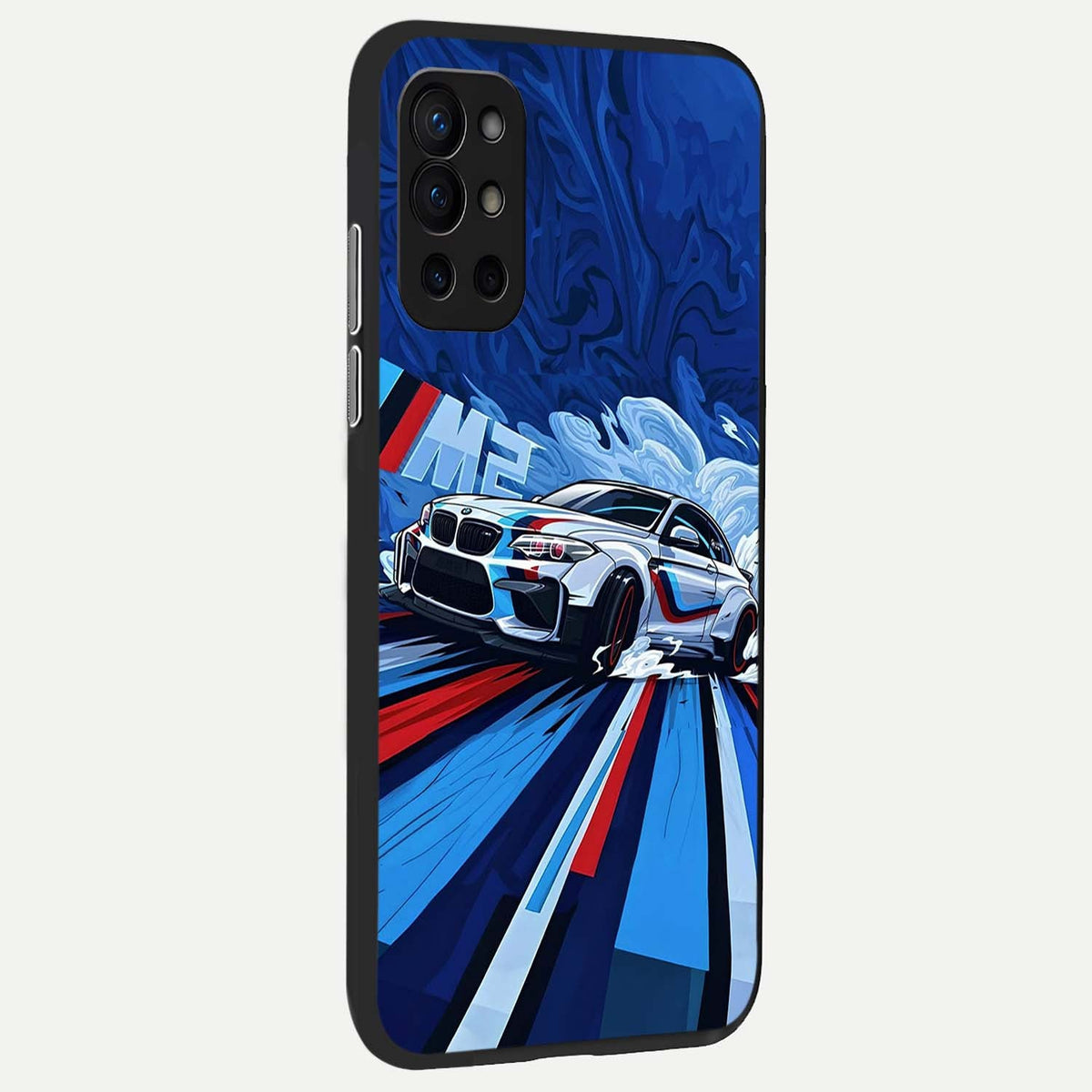 Drift Power Rush back cover For OnePlus 9R slim fit glass case with vibrant aesthetic design