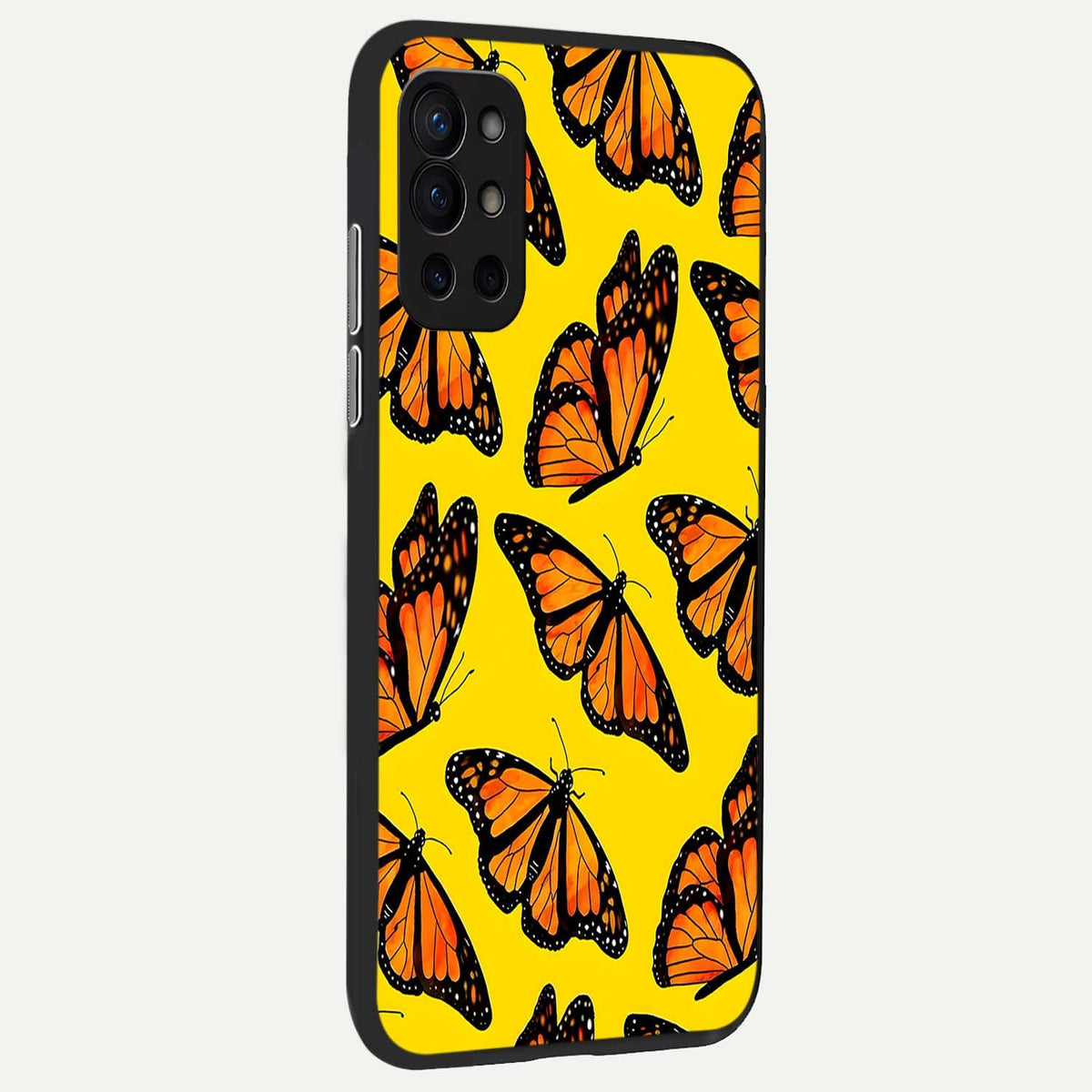Golden Wing Flight back cover For OnePlus 9R slim fit glass case with vibrant aesthetic design