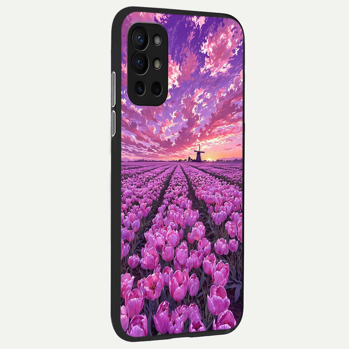 Lavender Dream Skies back cover For OnePlus 9R slim fit glass case with vibrant aesthetic design
