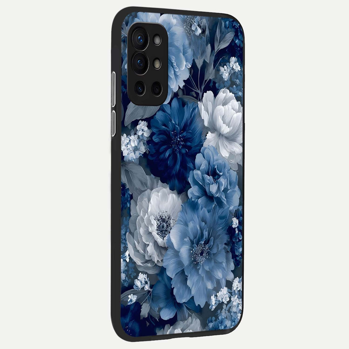 Royal Bloom Garden back cover For OnePlus 9R slim fit glass case with vibrant aesthetic design