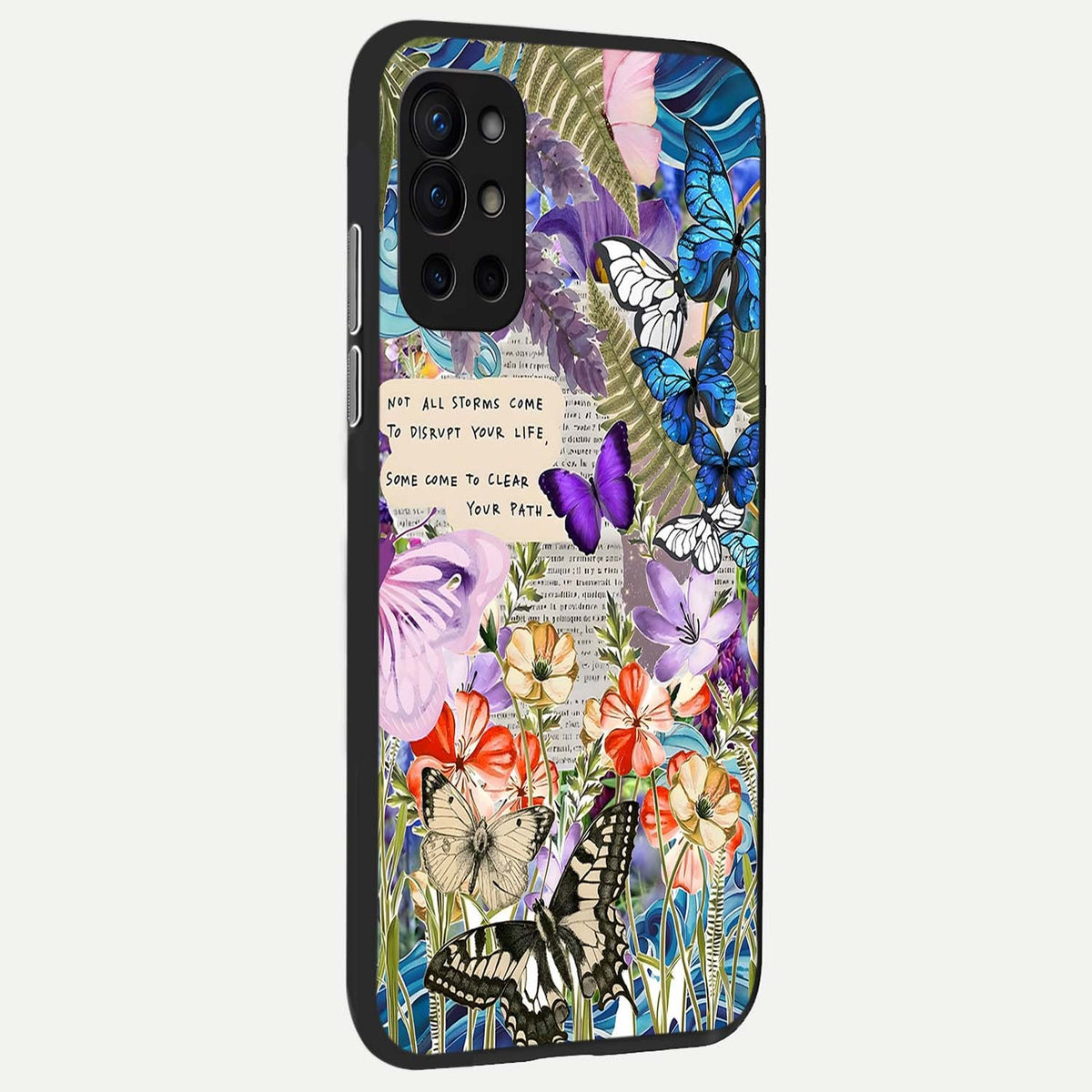 Storm Path Bloom back cover For OnePlus 9R slim fit glass case with vibrant aesthetic design