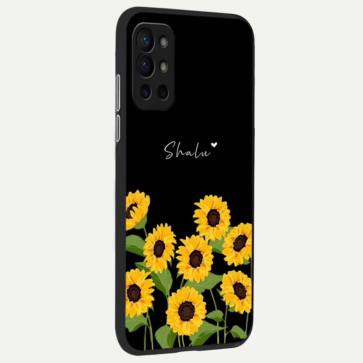 Sunflower Sky Bloom back cover For OnePlus 9R slim fit glass case with vibrant aesthetic design