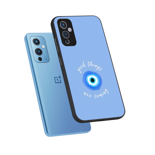 Bright Future Ahead phone case For OnePlus 9 showing premium glass back cover with detailed artwork