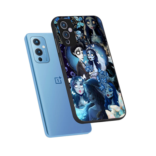 Butterfly Ghost Soul phone case For OnePlus 9 showing premium glass back cover with detailed artwork