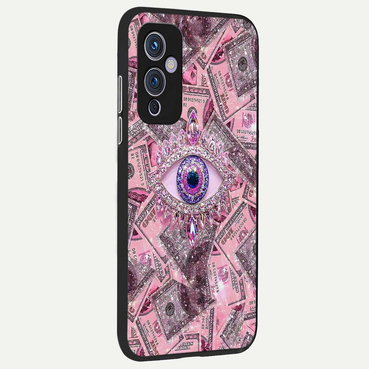 Money Eye Luxe back cover For OnePlus 9 slim fit glass case with vibrant aesthetic design