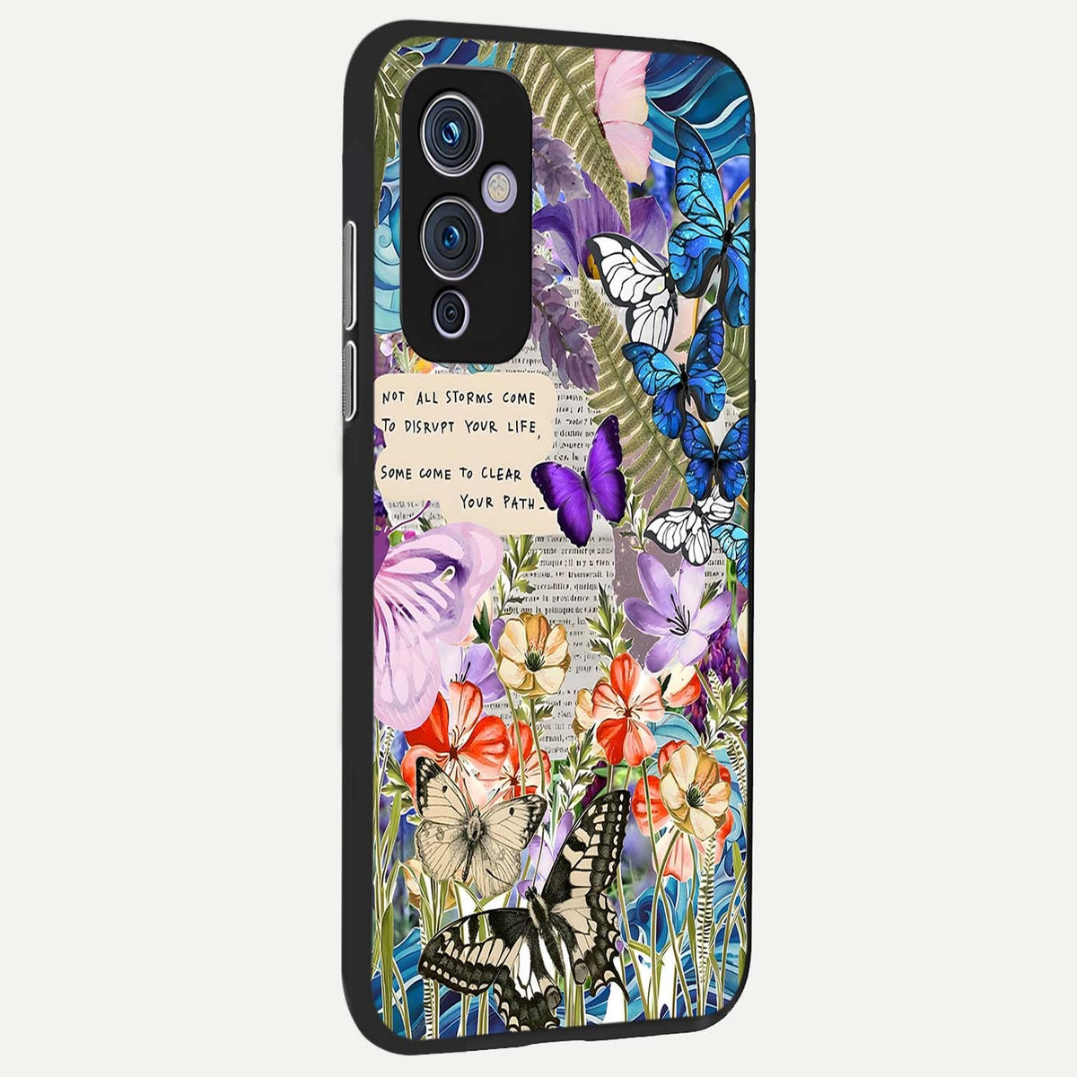 Storm Path Bloom back cover For OnePlus 9 slim fit glass case with vibrant aesthetic design