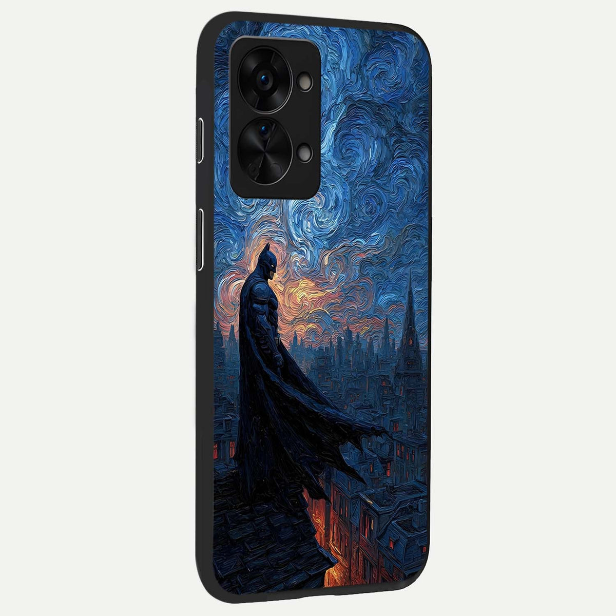 Dark Knight Dusk back cover For OnePlus Nord 2T slim fit glass case with vibrant aesthetic design