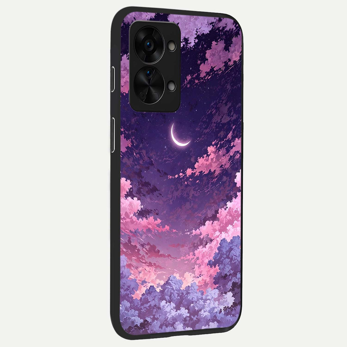 Sky Drift Clouds back cover For OnePlus Nord 2T slim fit glass case with vibrant aesthetic design
