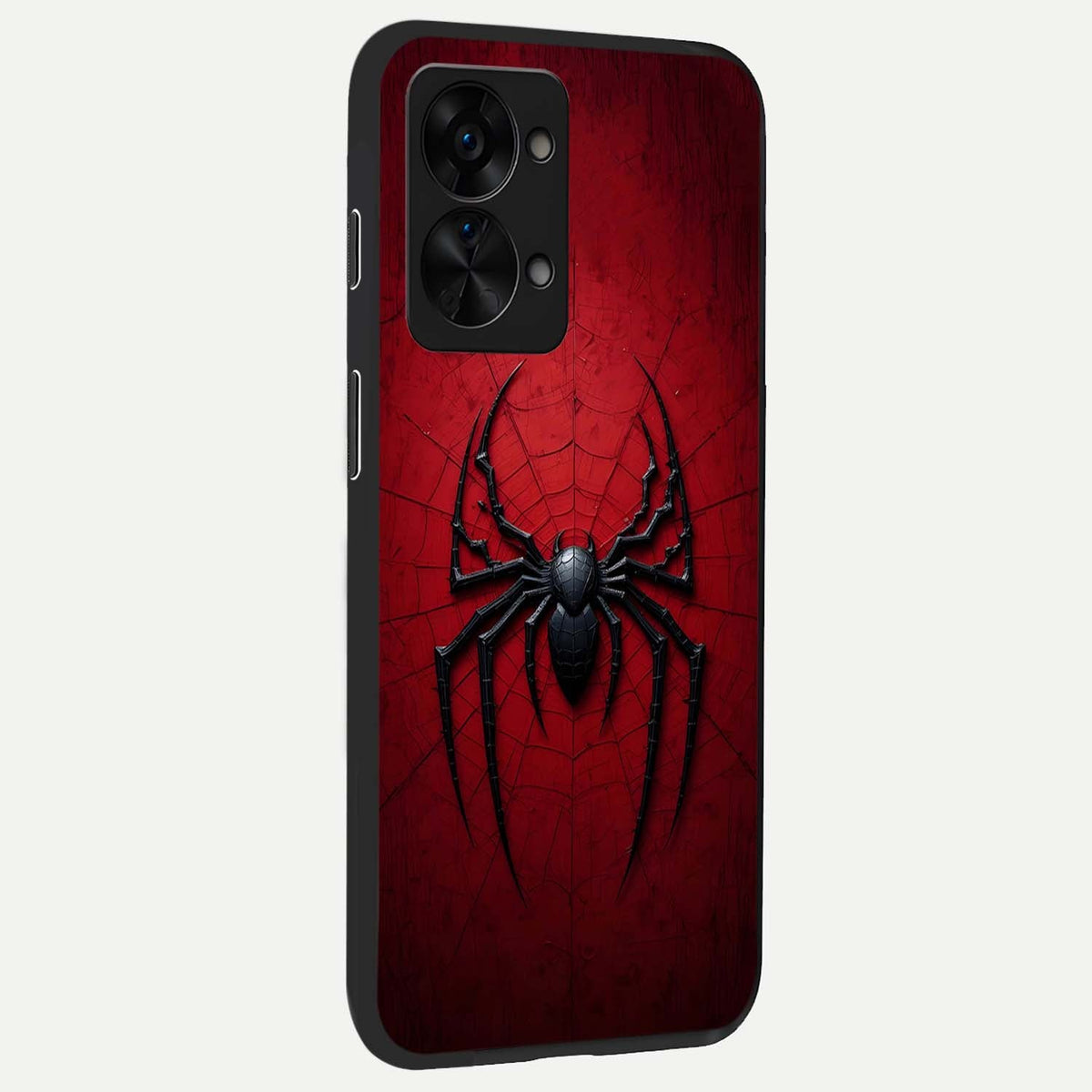 Superhero Web Emblem back cover For OnePlus Nord 2T slim fit glass case with vibrant aesthetic design