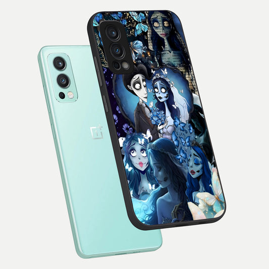 Butterfly Ghost Soul phone case For OnePlus Nord 2 showing premium glass back cover with detailed artwork