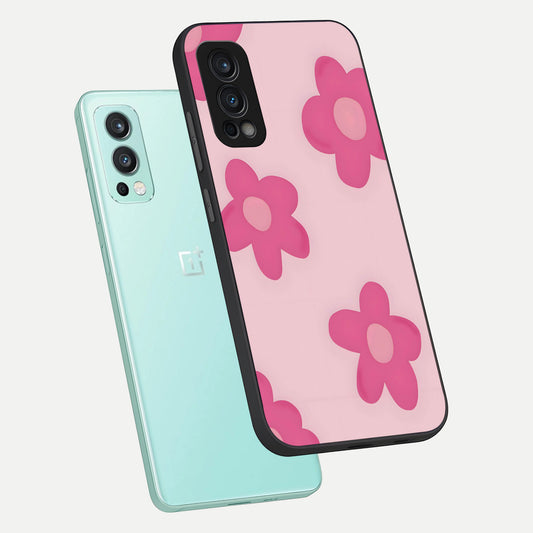 Candy Bloom Dreams phone case For OnePlus Nord 2 showing premium glass back cover with detailed artwork