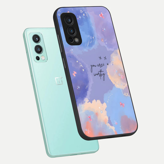 Celestial Cloud Magic phone case For OnePlus Nord 2 showing premium glass back cover with detailed artwork