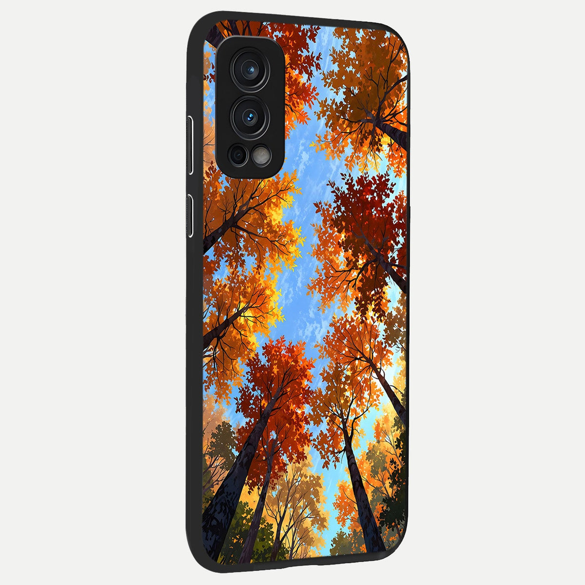 Autumn Sky Rise back cover For OnePlus Nord 2 slim fit glass case with vibrant aesthetic design