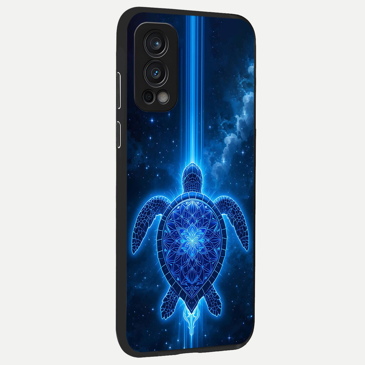 Blue Galaxy Turtle back cover For OnePlus Nord 2 slim fit glass case with vibrant aesthetic design
