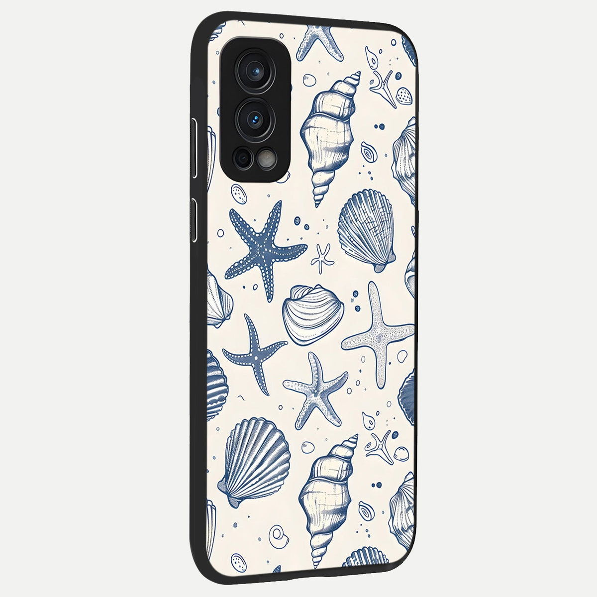 Blue Ocean Outline back cover For OnePlus Nord 2 slim fit glass case with vibrant aesthetic design