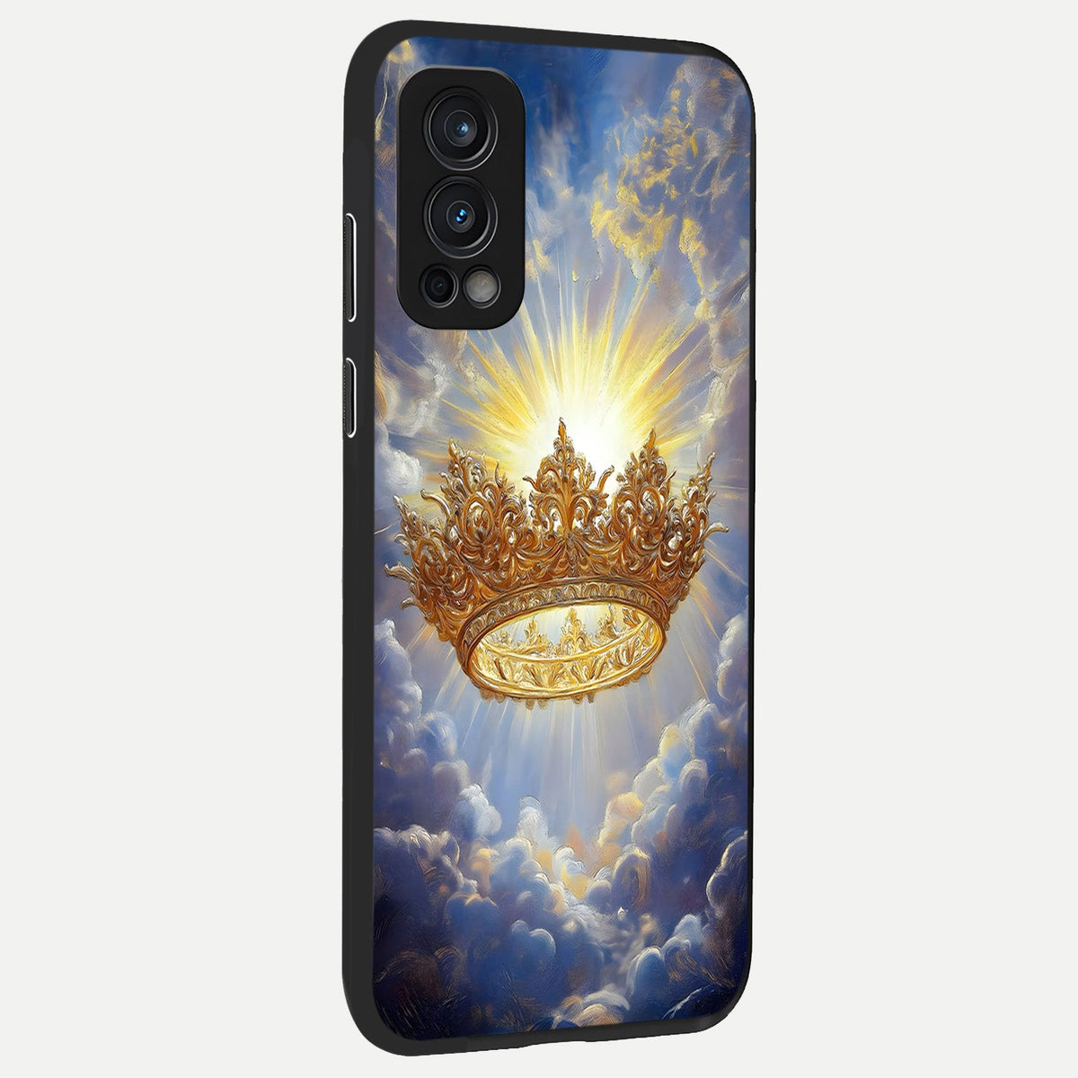 Heavenly Crown Light back cover For OnePlus Nord 2 slim fit glass case with vibrant aesthetic design