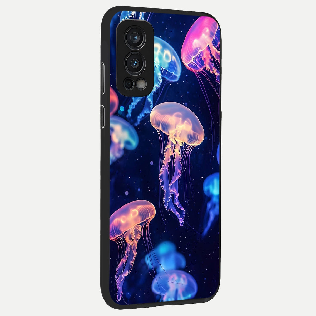 Jellyfish Pattern back cover For OnePlus Nord 2 slim fit glass case with vibrant aesthetic design