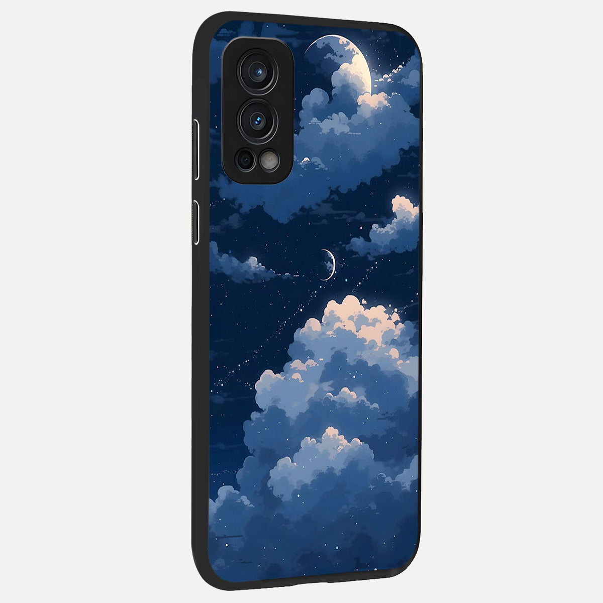 Moon Dream Haze back cover For OnePlus Nord 2 slim fit glass case with vibrant aesthetic design