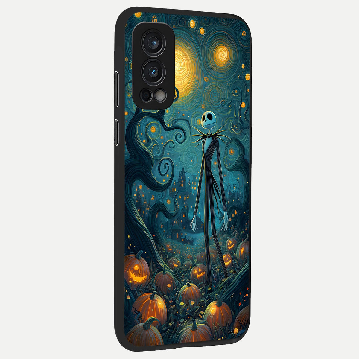Pumpkin Moonlight Tale back cover For OnePlus Nord 2 slim fit glass case with vibrant aesthetic design