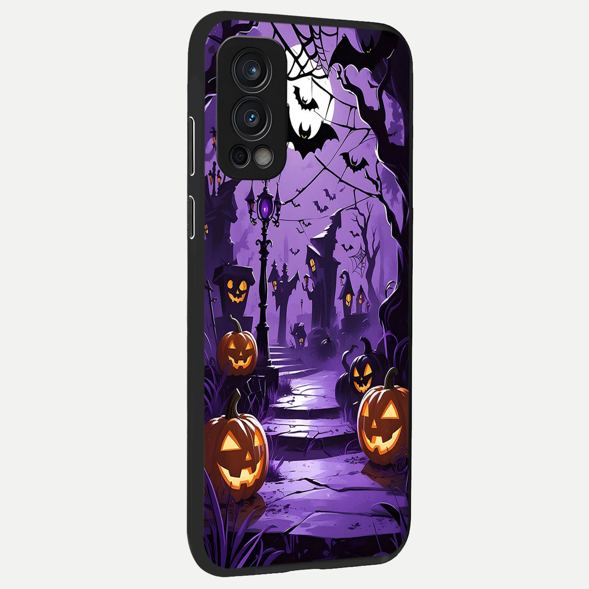 Pumpkin Patch Halloween back cover For OnePlus Nord 2 slim fit glass case with vibrant aesthetic design