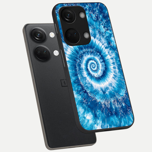 Blue Galaxy Wave phone case For Oneplus Nord 3 showing premium glass back cover with detailed artwork
