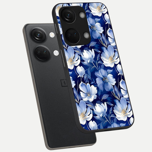 Cute Floral Patterns phone case For Oneplus Nord 3 showing premium glass back cover with detailed artwork