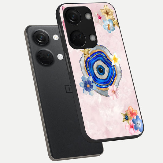 Divine Aura Bloom phone case For Oneplus Nord 3 showing premium glass back cover with detailed artwork