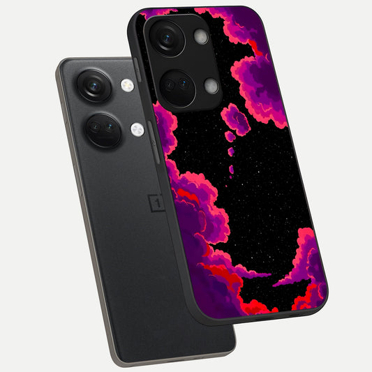 Galaxy Dream Frame phone case For Oneplus Nord 3 showing premium glass back cover with detailed artwork