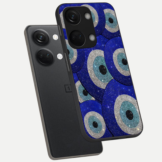 Galaxy Eye Flow phone case For Oneplus Nord 3 showing premium glass back cover with detailed artwork