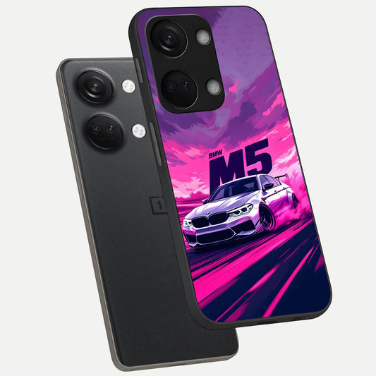 MS Neon Car phone case For Oneplus Nord 3 showing premium glass back cover with detailed artwork