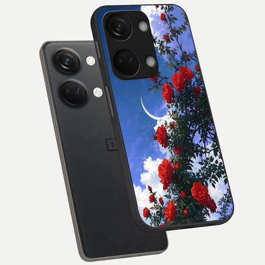 Rose Drift Flowers phone case For Oneplus Nord 3 showing premium glass back cover with detailed artwork