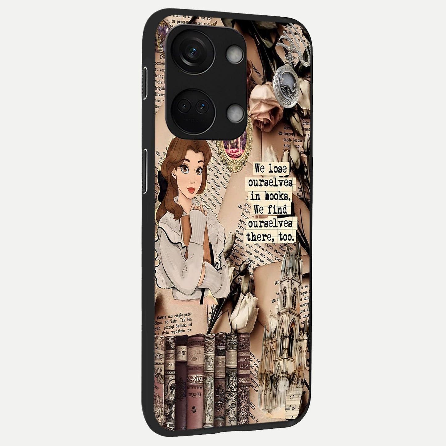 Bookish Dream World back cover For Oneplus Nord 3 slim fit glass case with vibrant aesthetic design