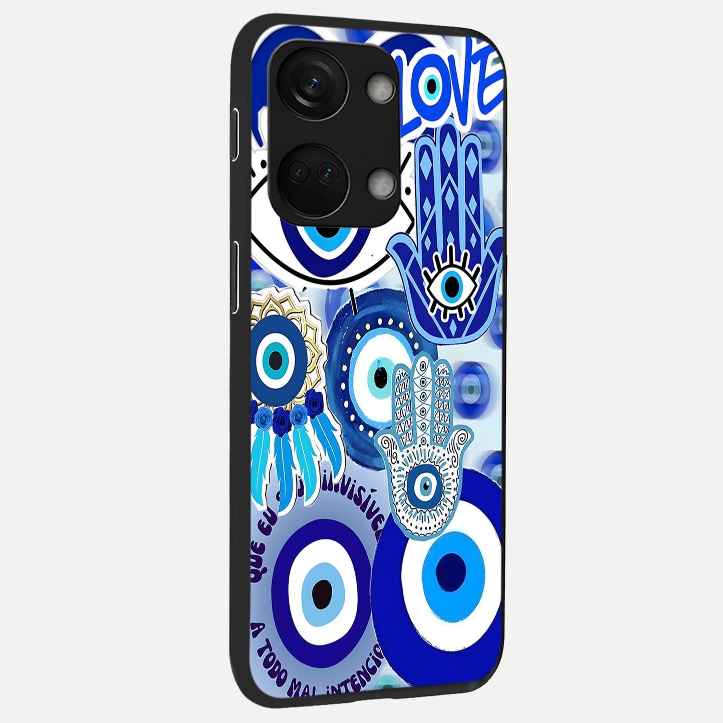 Evil Eyes Dream back cover For Oneplus Nord 3 slim fit glass case with vibrant aesthetic design
