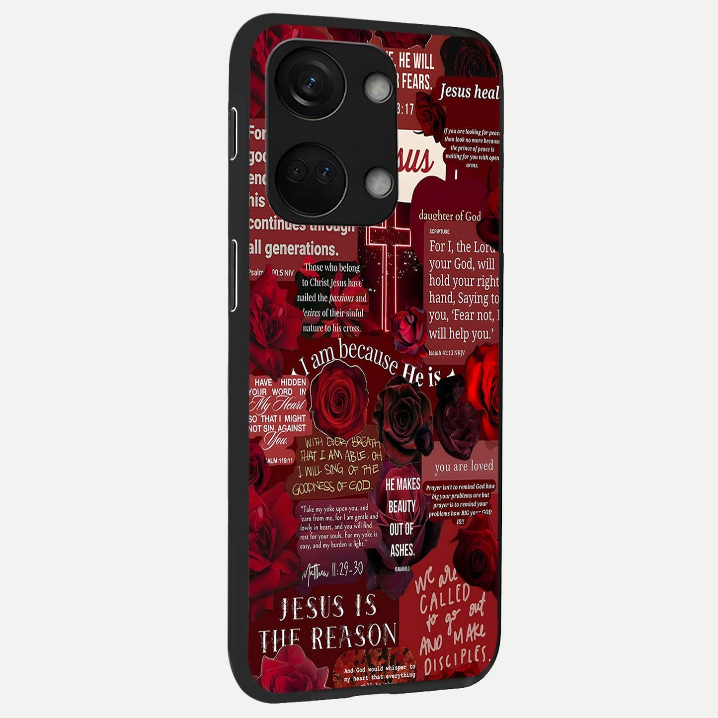 Jesus Love Heals back cover For Oneplus Nord 3 slim fit glass case with vibrant aesthetic design