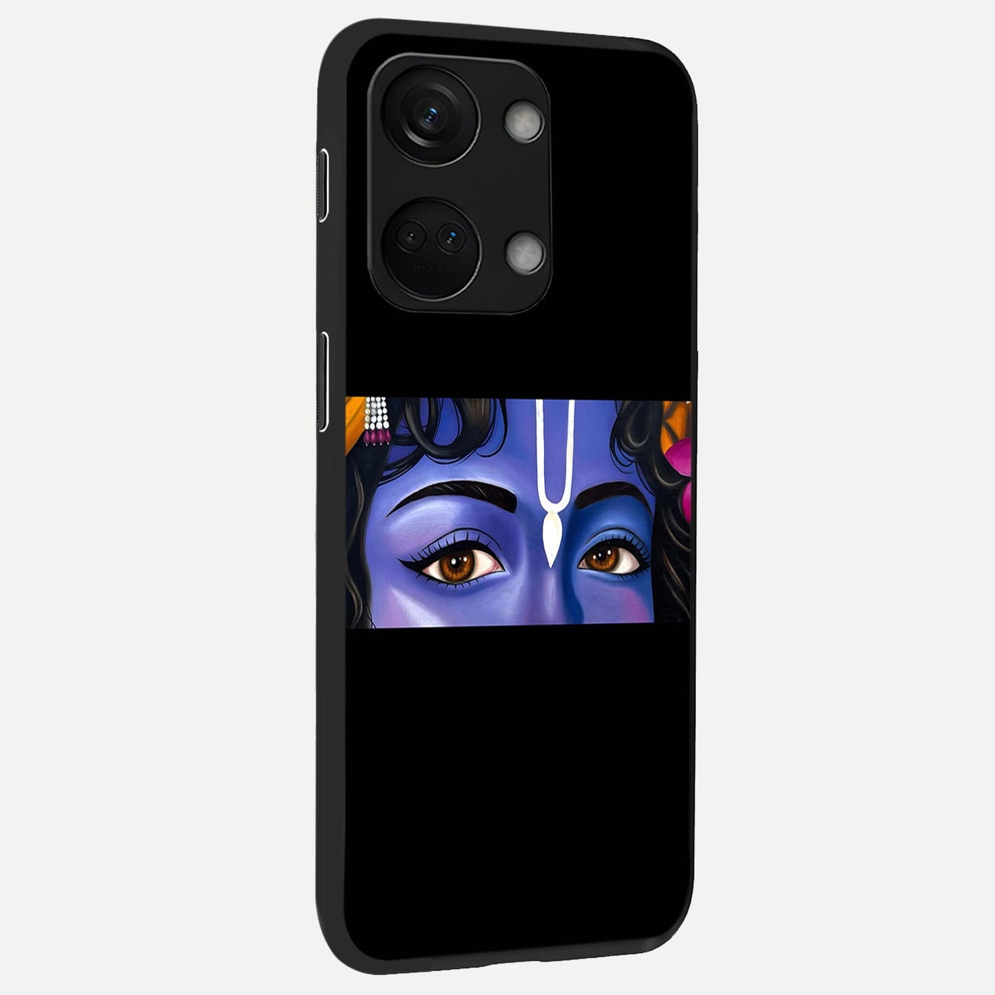 Krishna Eye back cover For Oneplus Nord 3 slim fit glass case with vibrant aesthetic design