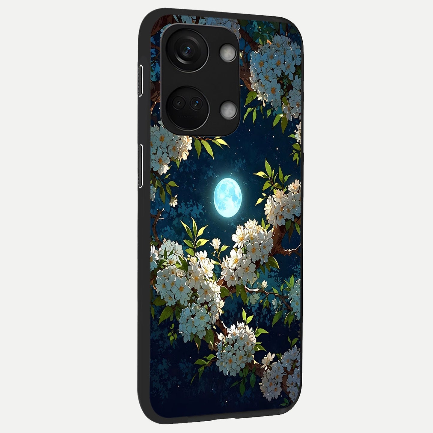 Moonlit Blossom Dream back cover For Oneplus Nord 3 slim fit glass case with vibrant aesthetic design