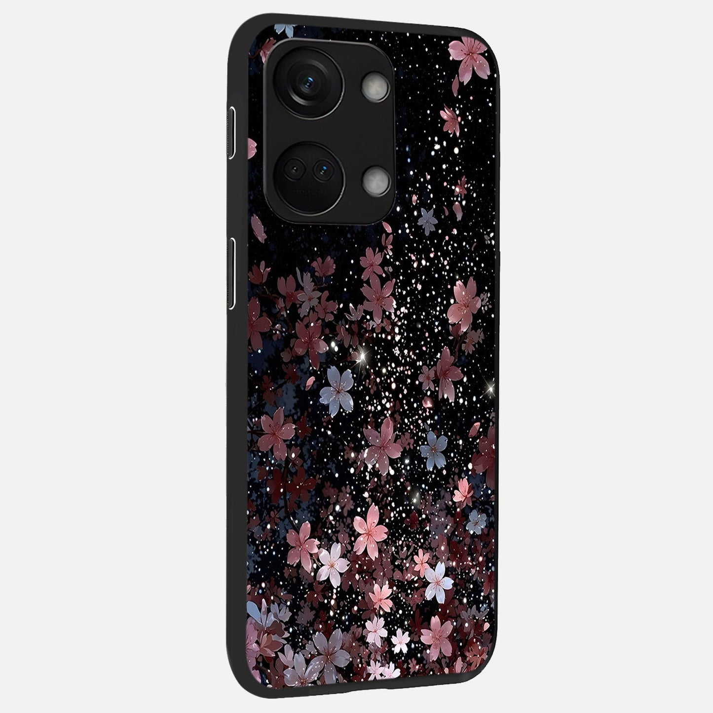 Starlit Flower Dreams back cover For Oneplus Nord 3 slim fit glass case with vibrant aesthetic design