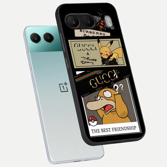 Cartoon Brand Play Mashup phone case For Oneplus Nord 4 showing premium glass back cover with detailed artwork
