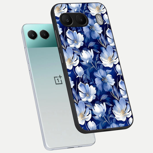 Cute Floral Patterns phone case For Oneplus Nord 4 showing premium glass back cover with detailed artwork