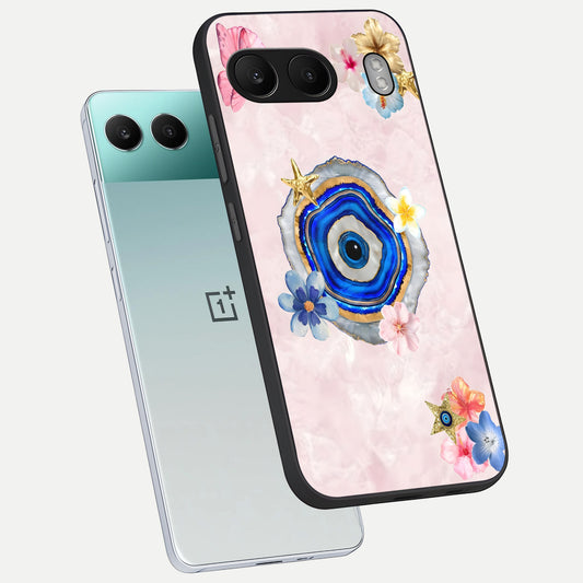 Divine Aura Bloom phone case For Oneplus Nord 4 showing premium glass back cover with detailed artwork
