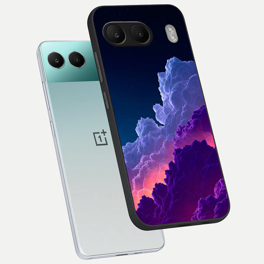 Dreamy Cloud Skies phone case For Oneplus Nord 4 showing premium glass back cover with detailed artwork