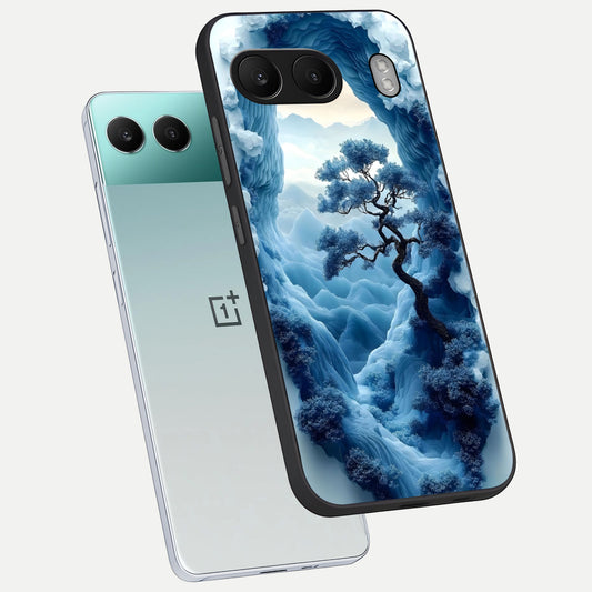Frozen Serenity Gate phone case For Oneplus Nord 4 showing premium glass back cover with detailed artwork