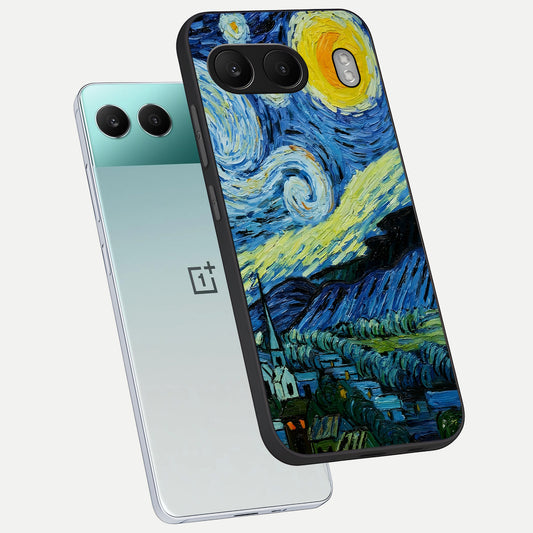 Inspired Van Gogh Art phone case For Oneplus Nord 4 showing premium glass back cover with detailed artwork