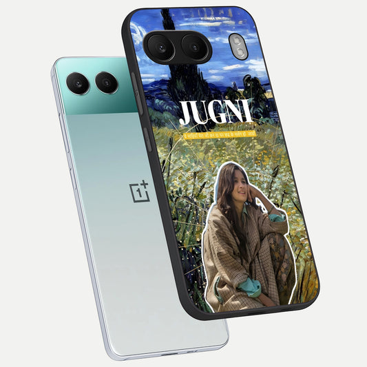Jugni Soul Vibes phone case For Oneplus Nord 4 showing premium glass back cover with detailed artwork